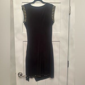 Michael Kors Little Black Dress with Gold Grommets size medium